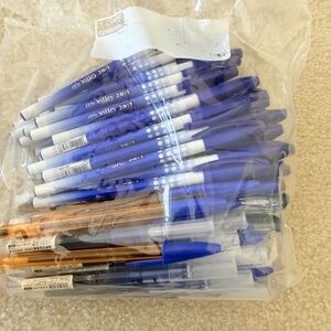 Brand New - Bulk Blue Ink Pen Set